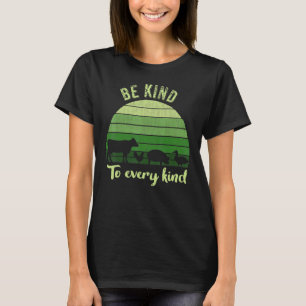 Wees aardig tegen elke soort vegetarische vegetari t-shirt