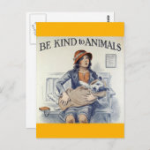 Wees aardig tegen het briefkaart dieren (Voorkant / Achterkant)