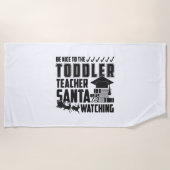 Wees aardig tegen het peuter leraar shirt strandlaken (Voorkant)