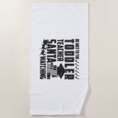 Wees aardig tegen het peuter leraar shirt strandlaken (Voorkant)