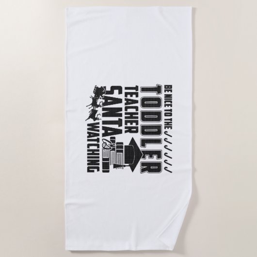 Wees aardig tegen het peuter leraar shirt strandlaken (Voorkant)