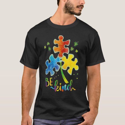 Wees aardig tegen het Puzzle Piece Autisme Autisme T-shirt (Voorkant)