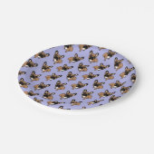 Wees aardig tegen het schattige zwarte masker. papieren bordje (Gekanteld)