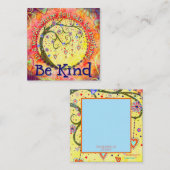 "Wees aardig tegen" Inspiron-vriendenkaarten Vierkante Visitekaartje (Voorkant / Achterkant)