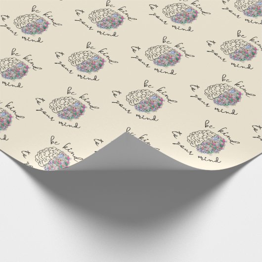 Wees aardig tegen je geest, hersenhersenhersengezo cadeaupapier (Hoek)