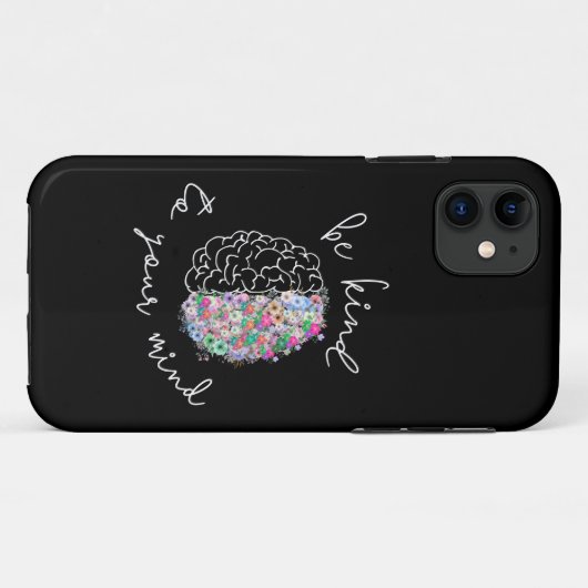 Wees aardig tegen je geest, hersenhersenhersengezo Case-Mate iPhone case (Achterkant (horizontaal))