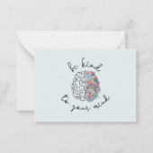 Wees aardig tegen je geest, hersenhersenhersengezo notitiekaartje (Voorkant)