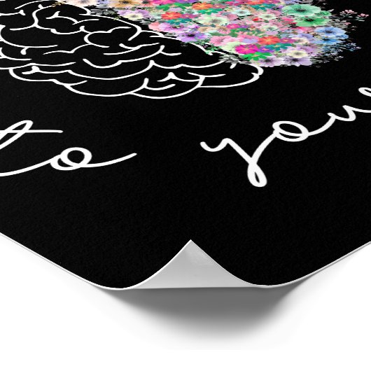 Wees aardig tegen je geest, hersenhersenhersengezo poster (Hoek)