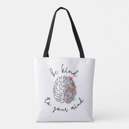 Wees aardig tegen je geest, hersenhersenhersengezo tote bag (Achterkant)