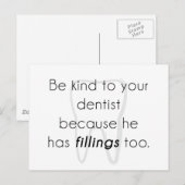 Wees aardig tegen je tandarts! briefkaart (Voorkant / Achterkant)