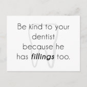 Wees aardig tegen je tandarts! briefkaart (Voorkant)