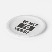 Wees aardig tegen jezelf papieren bordje (Gekanteld)