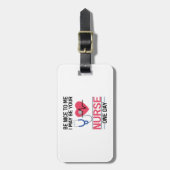 Wees aardig tegen me, ik ben misschien op een dag bagagelabel (Voorkant verticaal)