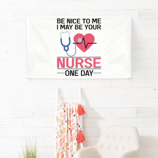 Wees aardig tegen me, ik ben misschien op een dag spandoek (Insitu)