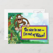 Wees aardig tegen me... ik ben uit het alium! briefkaart (Voorkant / Achterkant)