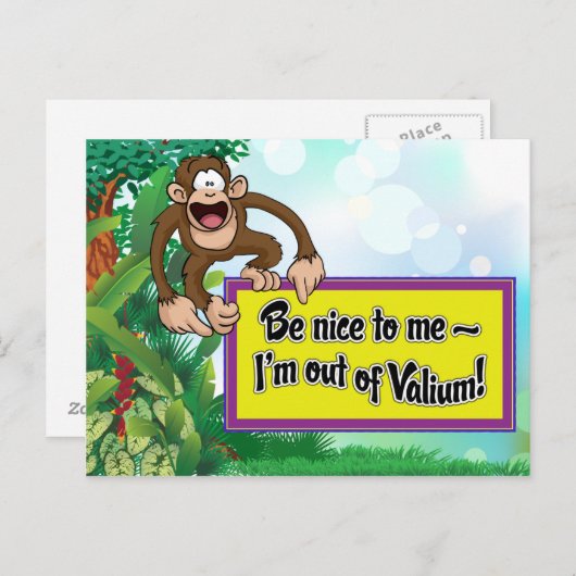 Wees aardig tegen me... ik ben uit het alium! briefkaart (Voorkant / Achterkant)