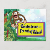 Wees aardig tegen me... ik ben uit het alium! briefkaart (Voorkant)