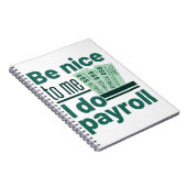 Wees aardig tegen me, ik doe een loonlijst notitieboek (Rechterzijde)