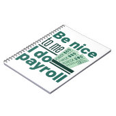 Wees aardig tegen me, ik doe een loonlijst notitieboek (Linkerzijde)