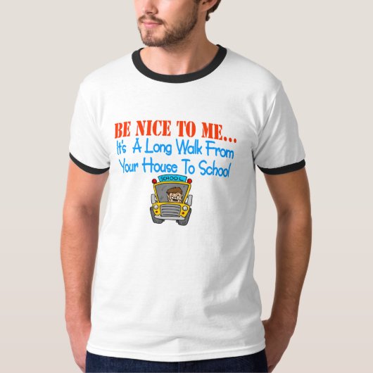 Wees aardig tegen me... t-shirt (Voorkant)
