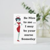 Wees aardig tegen mij briefkaart (Staand voorkant)