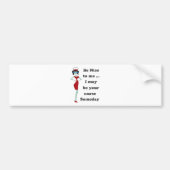 Wees aardig tegen mij bumpersticker (Voorkant)