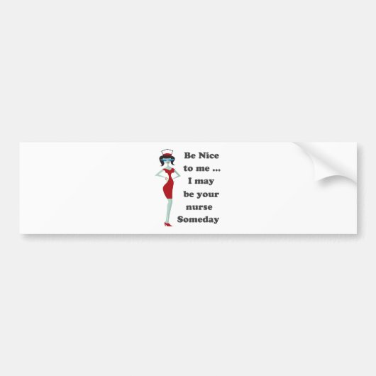 Wees aardig tegen mij bumpersticker (Voorkant)