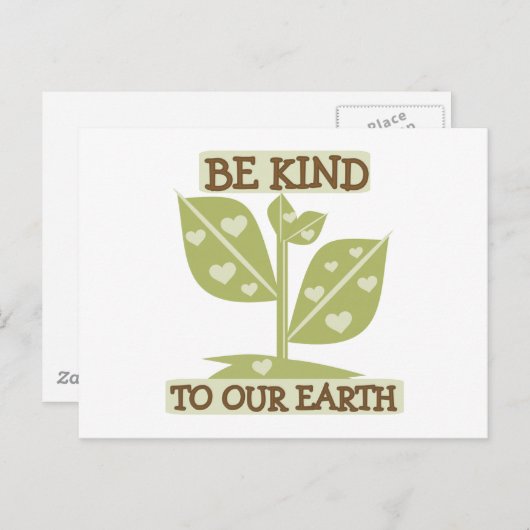 Wees aardig tegen onze aarde briefkaart (Voorkant / Achterkant)