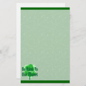 Wees aardig tegen onze planeet briefpapier (Voorkant / Achterkant)