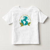 Wees aardig tegen onze planeet kinder shirts (Voorkant)
