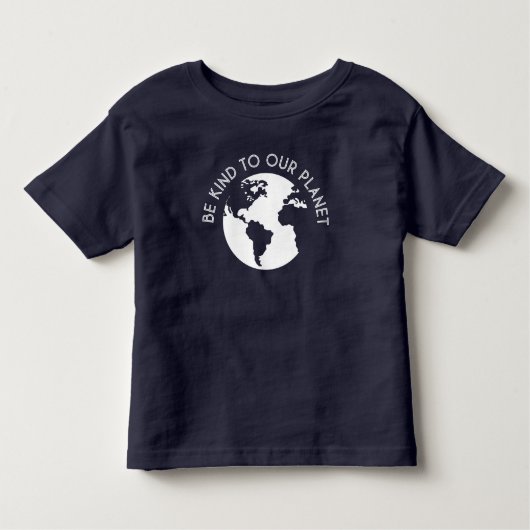 Wees aardig tegen onze planeet kinder shirts (Voorkant)