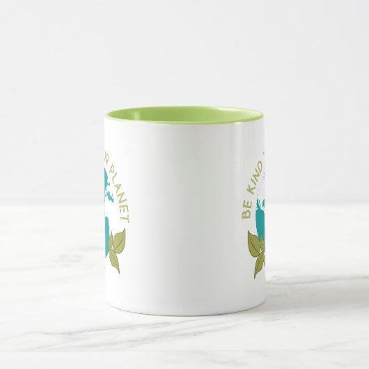 Wees aardig tegen onze planeet mok (Midden)