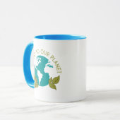 Wees aardig tegen onze planeet mok (Voorkant links)