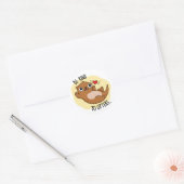 Wees aardig tegen otters grappige Otter Pun Ronde Sticker (Envelop)