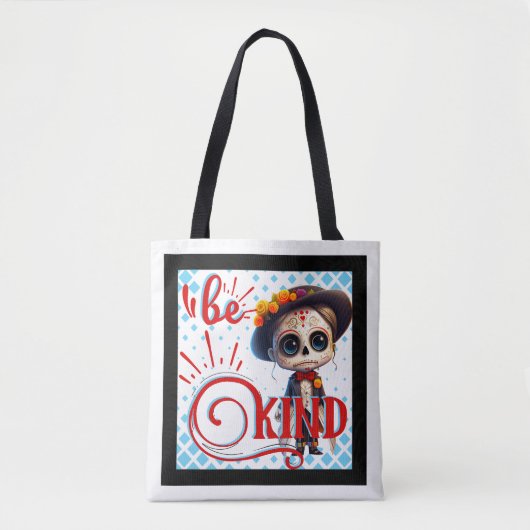 Wees aardig tegen Sugar Skull Tote Bag (Voorkant)