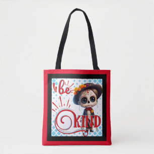 Wees aardig tegen Sugar Skull Tote Bag