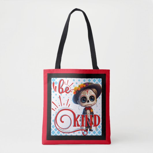 Wees aardig tegen Sugar Skull Tote Bag (Voorkant)