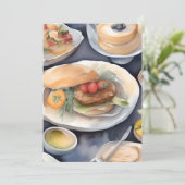 Wees aardig tegen voedselservers maand A Feestdagenkaart (Staand voorkant)