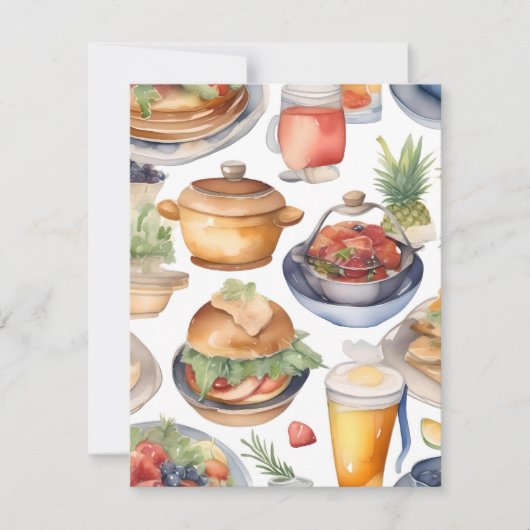 Wees aardig tegen voedselservers maand C Feestdagenkaart (Voorkant)