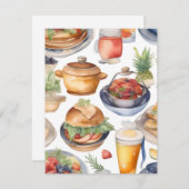 Wees aardig tegen voedselservers maand C Feestdagenkaart (Voorkant / Achterkant)