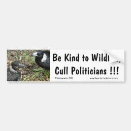 Wees aardig tegen wilde dieren, cultiveren politic bumpersticker