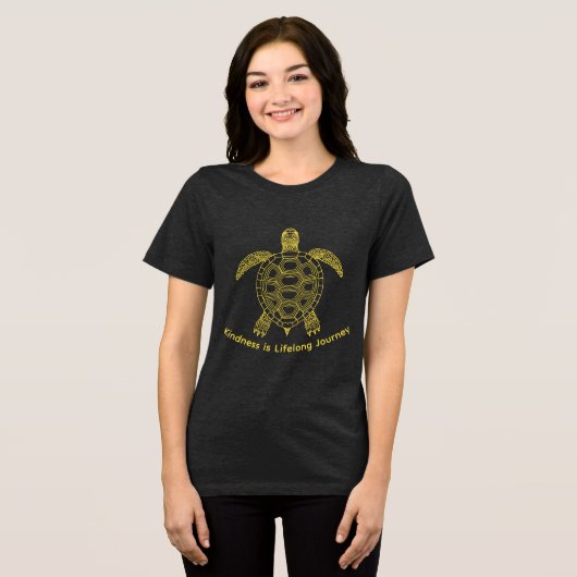 Wees aardig Tri-Blend shirt (Voorkant volledig)