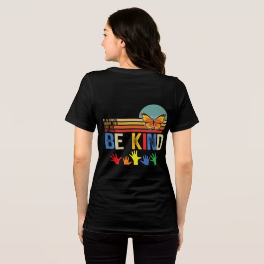 Wees aardig Tri-Blend shirt (Achterkant volledig)