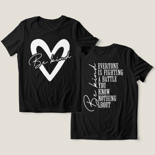 Wees aardig Tri-Blend shirt (Ontwerp Voorkant & Achterkant)