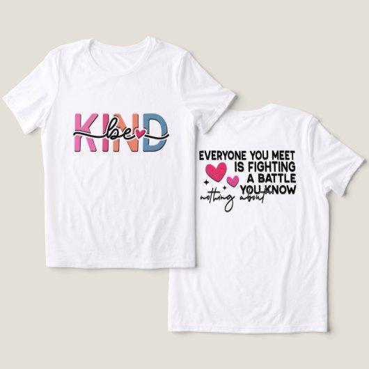 Wees Aardig Tri-Blend T-shirt (Ontwerp Voorkant & Achterkant)