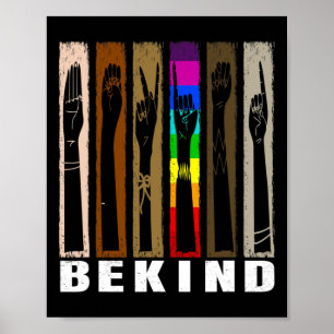 Wees aardig USA gebarentaal hand pratende leraren  Poster