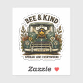 Wees aardig, verspreid overal liefde | Schattige b Sticker (Vel)