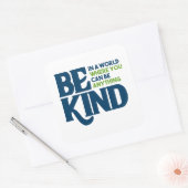 Wees aardig vierkante sticker (Envelop)