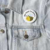 Wees aardig voor anderen hommel ronde button 5,7 cm (In situ)