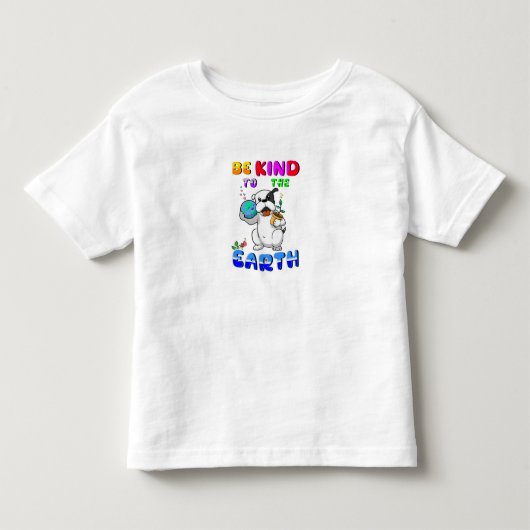 Wees aardig voor de aarde kinder shirts (Voorkant)